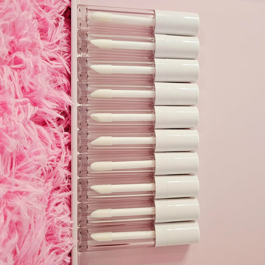 Lip Gloss Tubes | Pack of 10 | Soft Wand Applicator | Empty 9mL w/ Stoppers Included