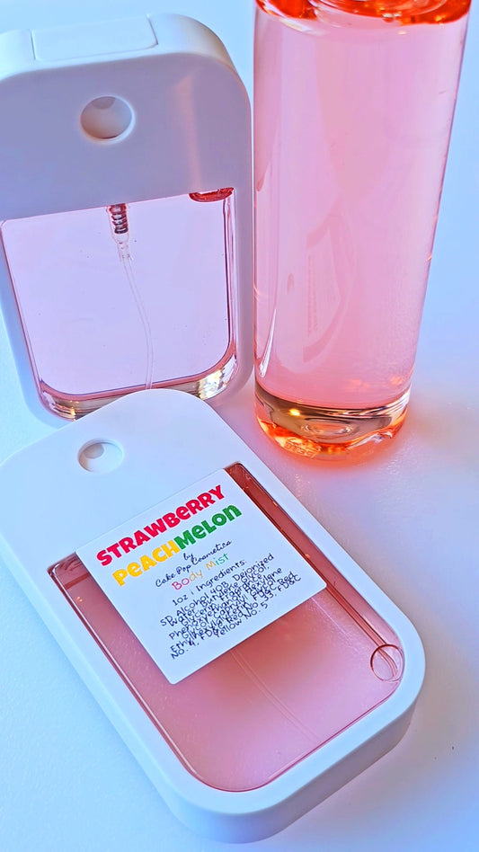 Strawberry Peach Watermelon Perfume Body Mist 1.5 oz Pocket Size