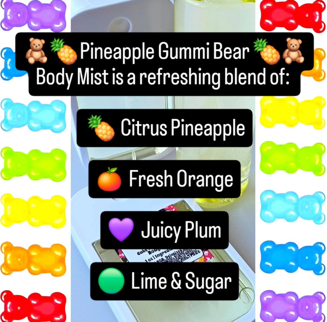 Pineapple Gummi Bear Perfume Body Mist 4 oz Full Size